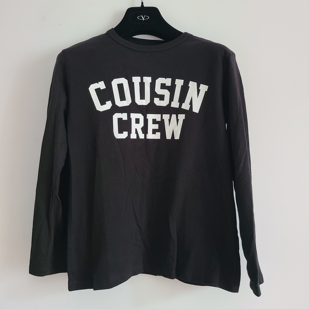 100% Cotton Place Black Crew Neck Shirt Boys Size M